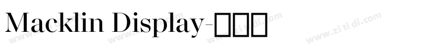 Macklin Display字体转换 Macklin Display字体转换
